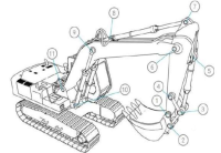 Ковшевая обвязка (1,2,3,4 соединения) Komatsu PC220
